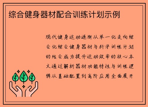综合健身器材配合训练计划示例